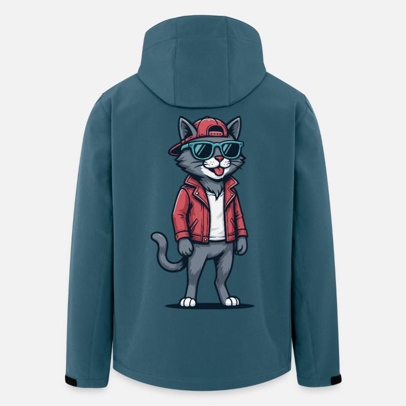 Cool Cat Vibes - Recycelte Männer Softshell-Jacke von Stanley/Stella - Dunkles Petrol