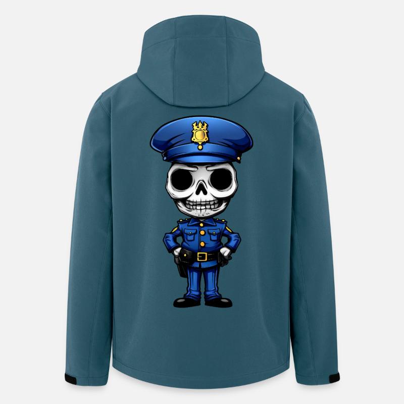 Polizei Skelett - Recycelte Männer Softshell-Jacke von Stanley/Stella - Dunkles Petrol