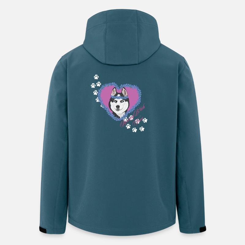 Ruhende B!tch Gesicht Husky - Recycelte Männer Softshell-Jacke von Stanley/Stella - Dunkles Petrol