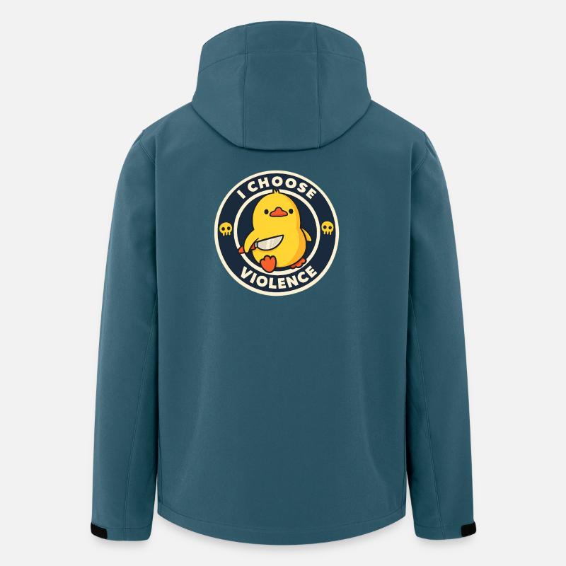 Küken mit Messer Ironie - Recycelte Männer Softshell-Jacke von Stanley/Stella - Dunkles Petrol