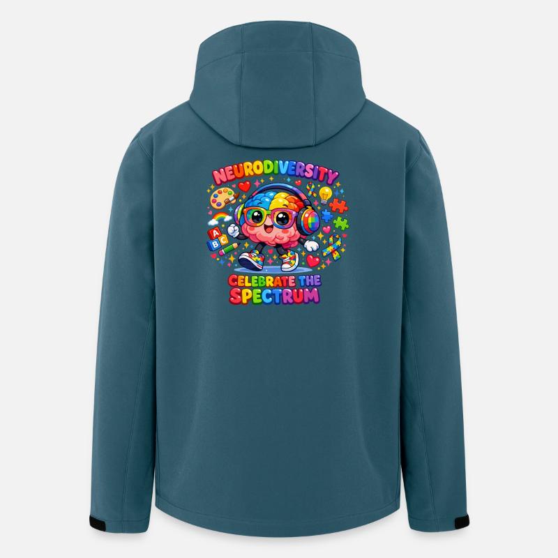 Neurodiversité Autisme Étoiles Enfant - Veste softshell homme en polyester recyclé Stanley/Stella - bleu pétrole foncé
