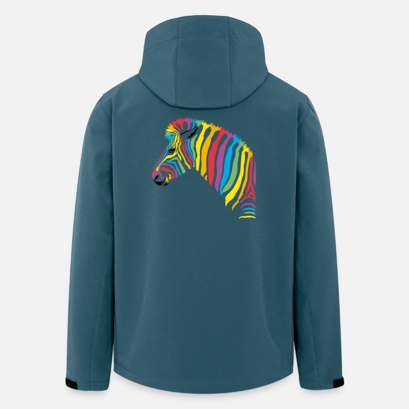 rainbow zebra - Recycelte Männer Softshell-Jacke von Stanley/Stella - Dunkles Petrol