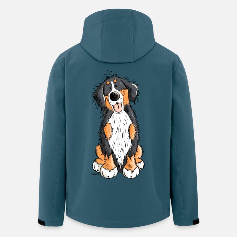 Berner Sennenhund mach Platz - Recycelte Männer Softshell-Jacke von Stanley/Stella - Dunkles Petrol
