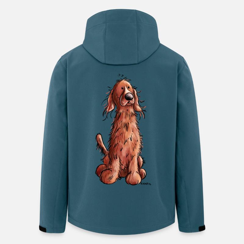 Süßer Irish Setter - Recycelte Männer Softshell-Jacke von Stanley/Stella - Dunkles Petrol
