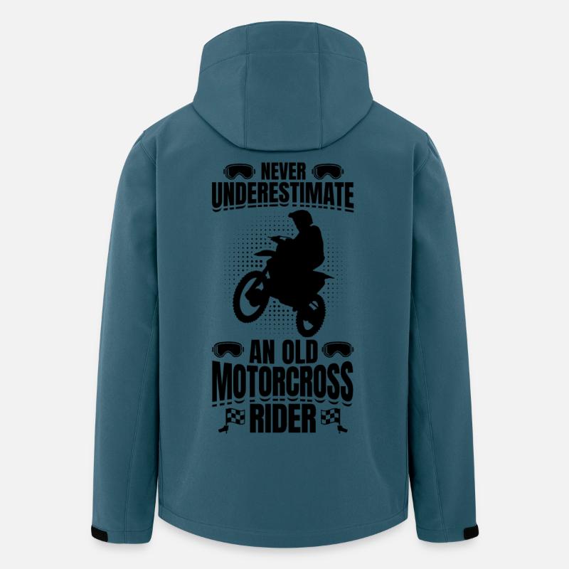 Motocross Opa - Recycelte Männer Softshell-Jacke von Stanley/Stella - Dunkles Petrol