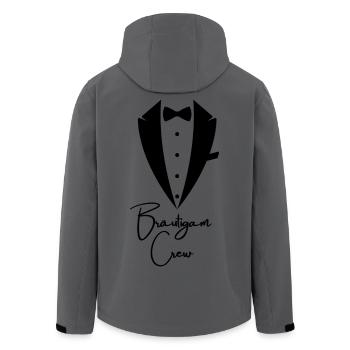 Bachelor Party Groom CREW Groom Team - Men’s Recycled Softshell Jacket by Stanley/Stella - stargazer - Back - AI Model Male 185 light (185cm)