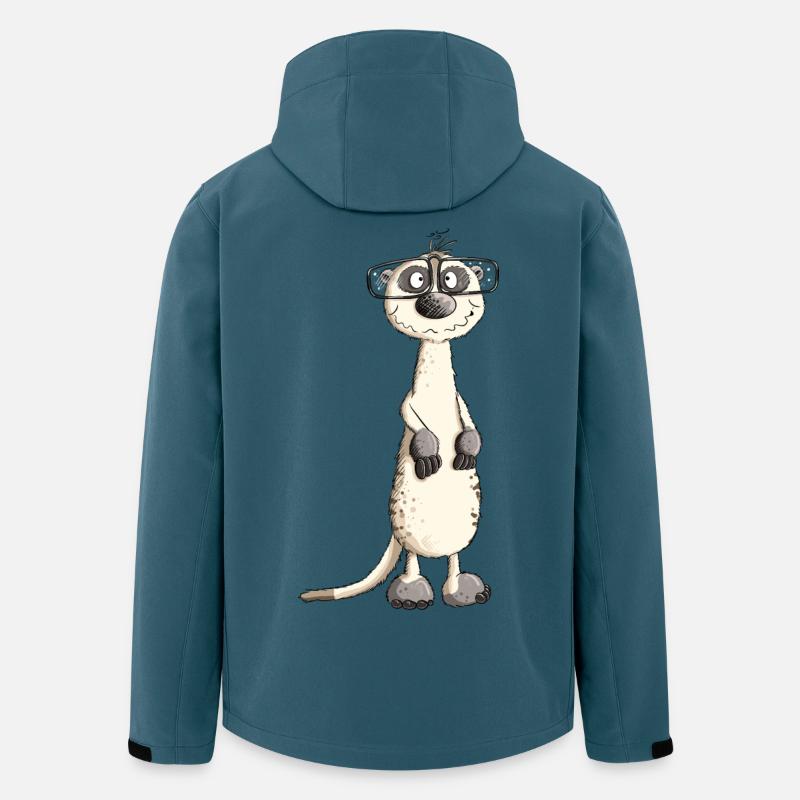 Lustiges Nerdmännchen Erdmännchen I Nerd - Recycelte Männer Softshell-Jacke von Stanley/Stella - Dunkles Petrol