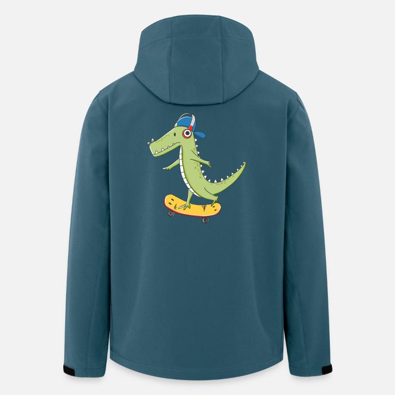 cooles Skater KROKO - Recycelte Männer Softshell-Jacke von Stanley/Stella - Dunkles Petrol