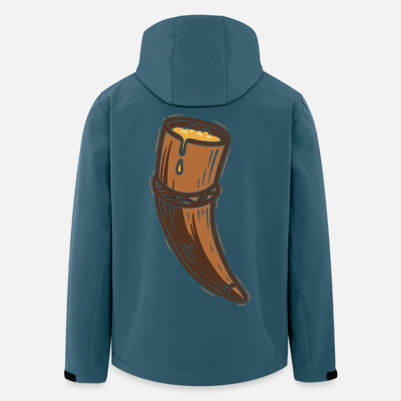 Honigiges Horn des Überflusses - Recycelte Männer Softshell-Jacke von Stanley/Stella - Dunkles Petrol