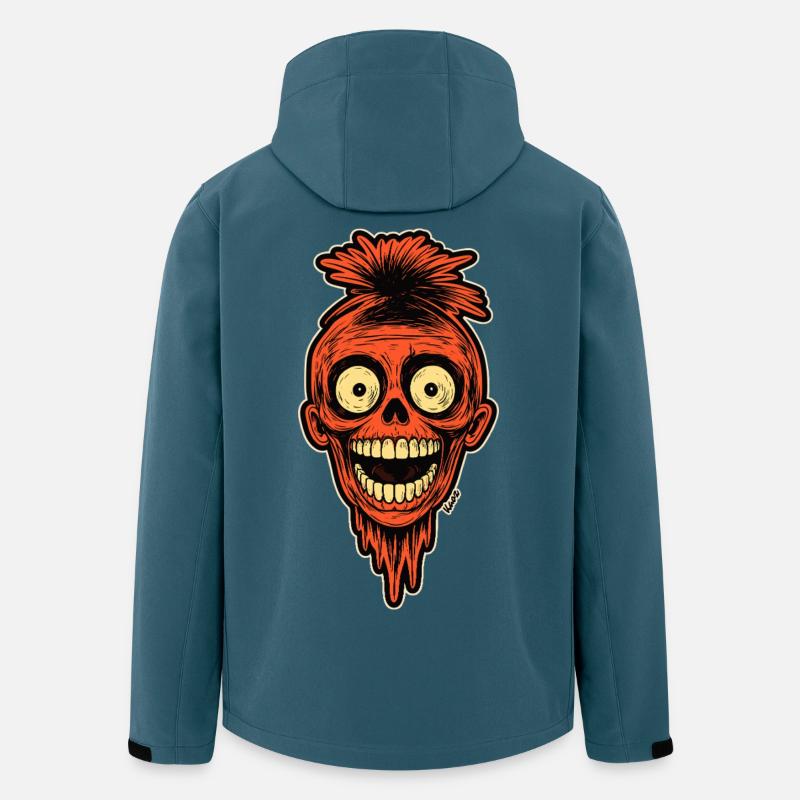 Crimson Skull Mohawk Mascot - Men’s Recycled Softshell Jacket by Stanley/Stella - stargazer