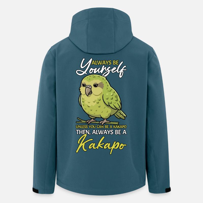 Sei immer du selbst, Kakapo Neuseeland - Recycelte Männer Softshell-Jacke von Stanley/Stella - Dunkles Petrol