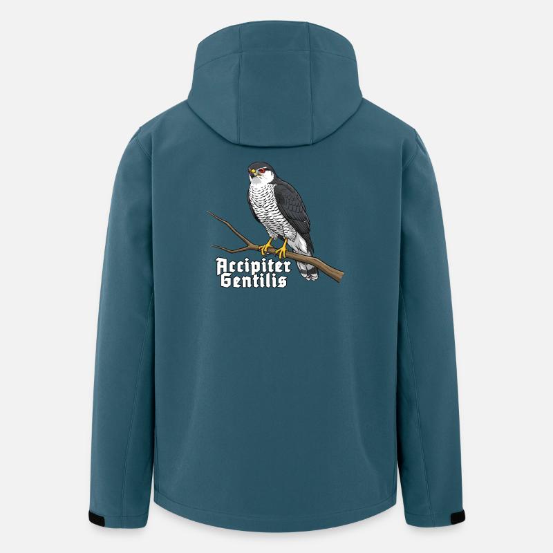 Habicht Accipiter Gentilis Greifvogel - Recycelte Männer Softshell-Jacke von Stanley/Stella - Dunkles Petrol
