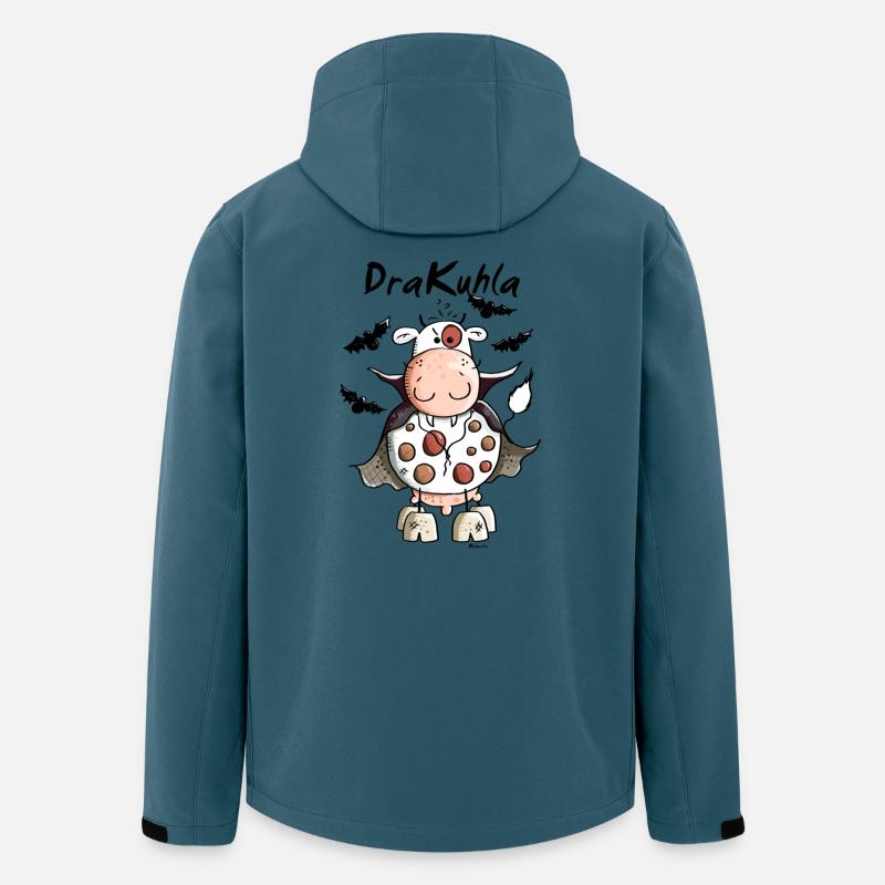 DraKuhla - Kuh - Recycelte Männer Softshell-Jacke von Stanley/Stella - Dunkles Petrol
