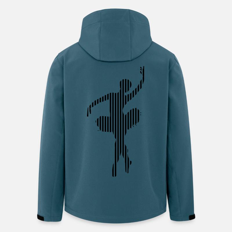 Streifen Ballett - Recycelte Männer Softshell-Jacke von Stanley/Stella - Dunkles Petrol