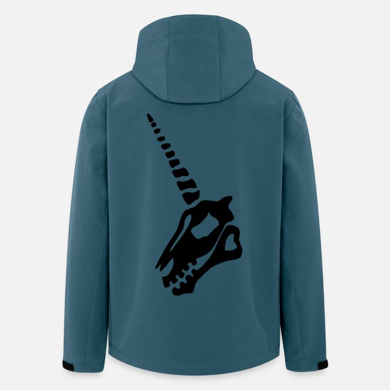 schwarzer Einhornschädel - Recycelte Männer Softshell-Jacke von Stanley/Stella - Dunkles Petrol