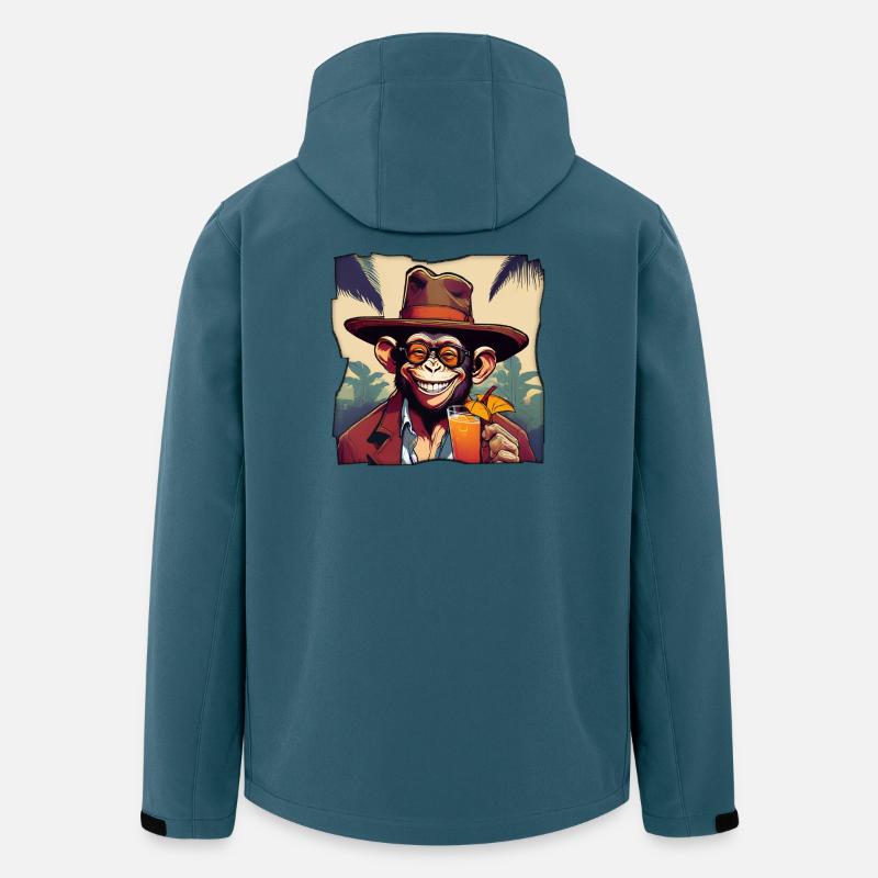Monkey with cocktail! - Men’s Recycled Softshell Jacket by Stanley/Stella - stargazer