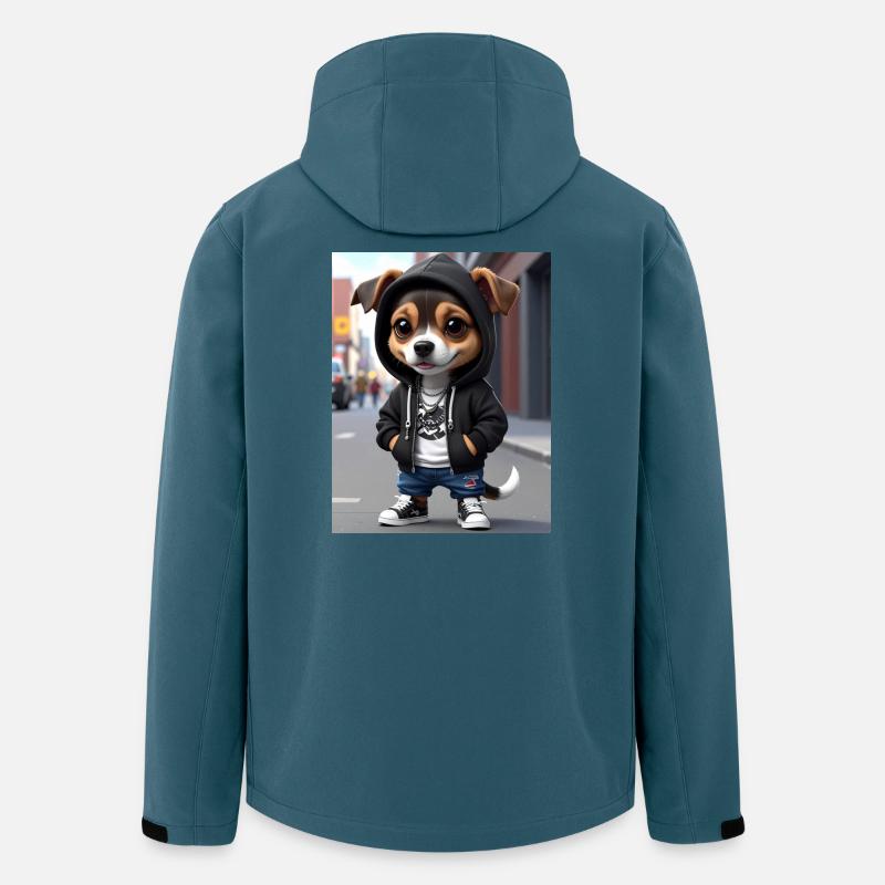 Street Pup Kapuzenpullover - Recycelte Männer Softshell-Jacke von Stanley/Stella - Dunkles Petrol
