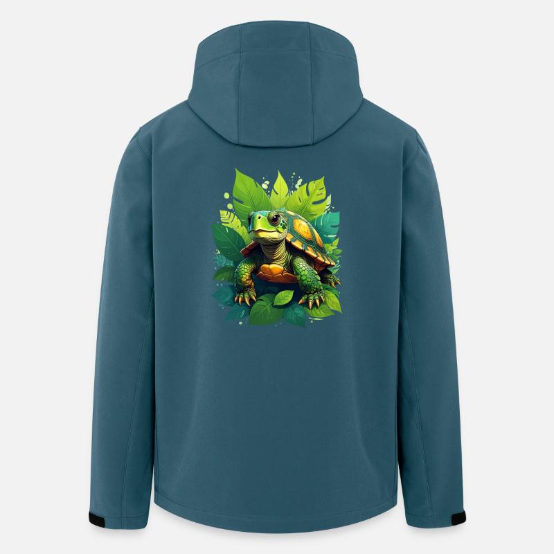 Schildkröte - Recycelte Männer Softshell-Jacke von Stanley/Stella - Dunkles Petrol