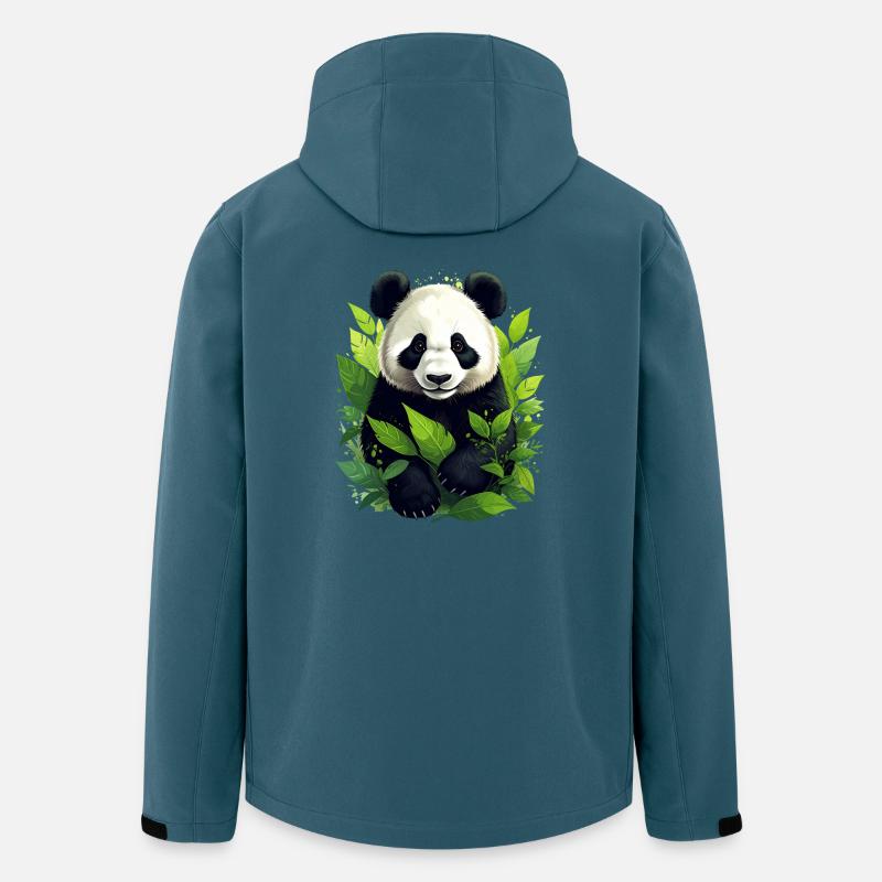 Panda - Recycelte Männer Softshell-Jacke von Stanley/Stella - Dunkles Petrol