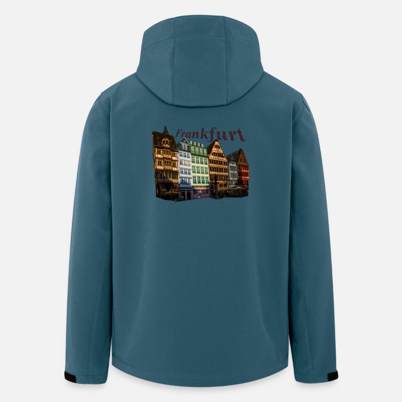 Frankfurt , Stadt - Recycelte Männer Softshell-Jacke von Stanley/Stella - Dunkles Petrol