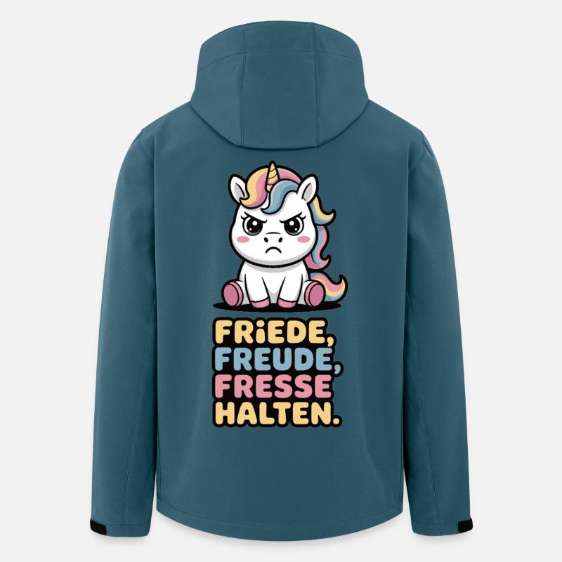 Süßes Einhorn Sarkasmus Spruch Fun Shirt - Recycelte Männer Softshell-Jacke von Stanley/Stella - Dunkles Petrol