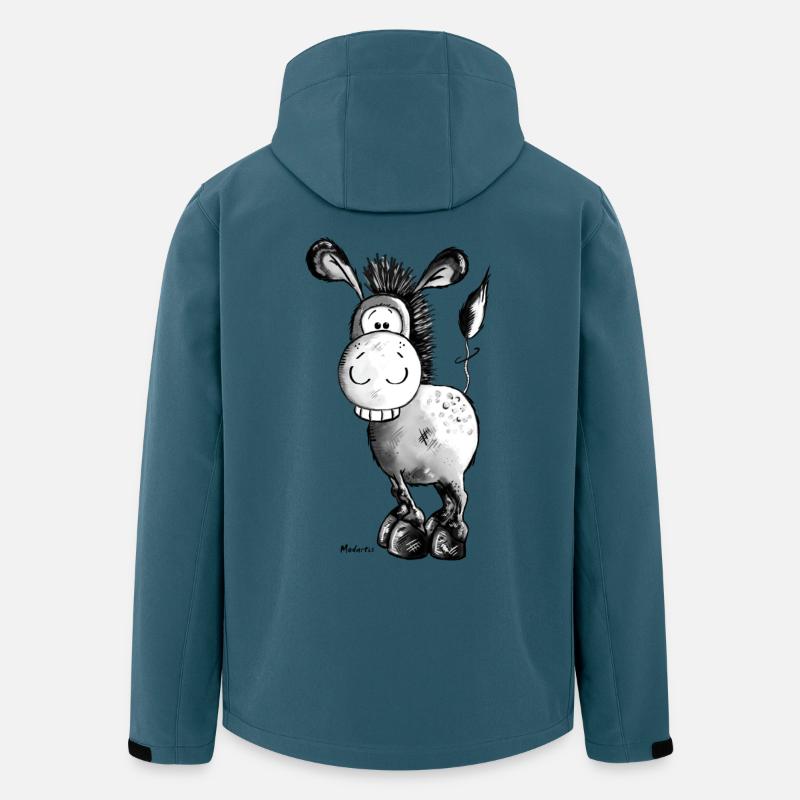 Lustiger grauer Esel - Recycelte Männer Softshell-Jacke von Stanley/Stella - Dunkles Petrol