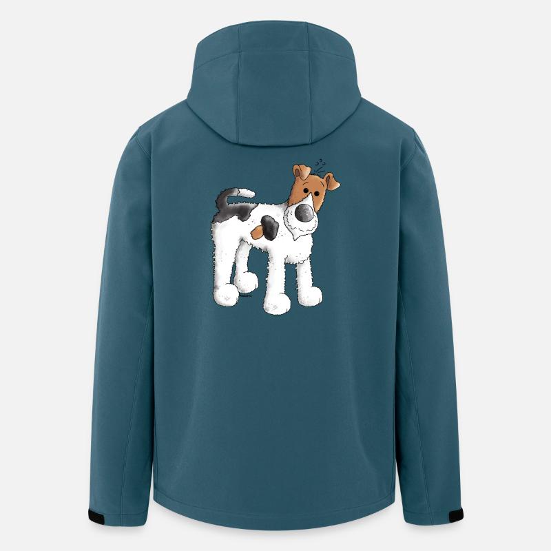 Divertente Fox Terrier - Cane - Cani - Giacca softshell uomo in poliestere riciclato di Stanley/Stella - petrolio scuro