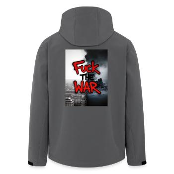 À LA GUERRE - Veste softshell homme en polyester recyclé Stanley/Stella - bleu pétrole foncé - Dos - AI Model Male 185 light (185cm)