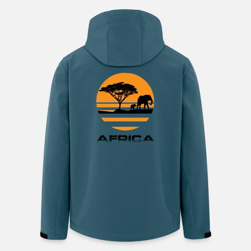 Afrika - Recycelte Männer Softshell-Jacke von Stanley/Stella - Dunkles Petrol