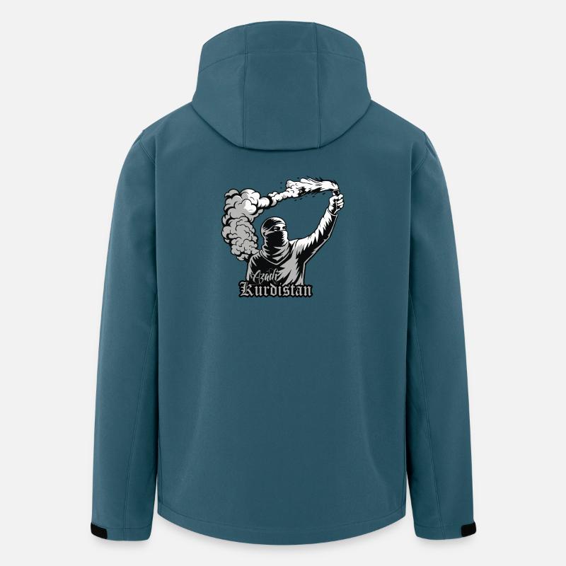 Kurdistan Azadi - Recycelte Männer Softshell-Jacke von Stanley/Stella - Dunkles Petrol
