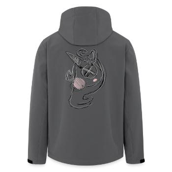 Dead Uni Grey - Men’s Recycled Softshell Jacket by Stanley/Stella -  - Back - AI Model Male 185 light (185cm)