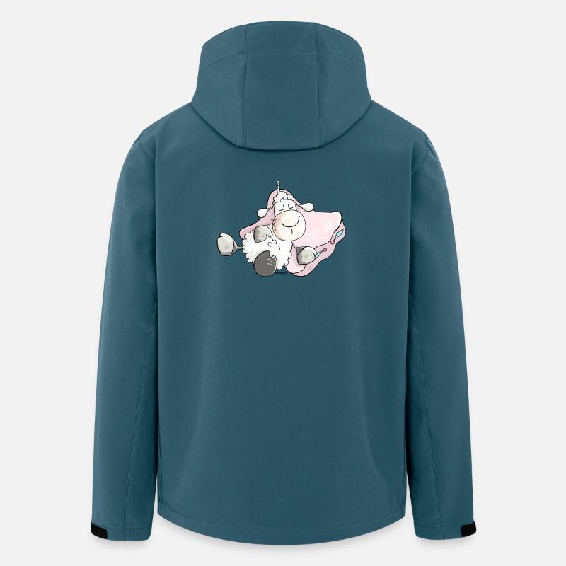 Verträumtes Schlafschaf - Schafe - Recycelte Männer Softshell-Jacke von Stanley/Stella - Dunkles Petrol