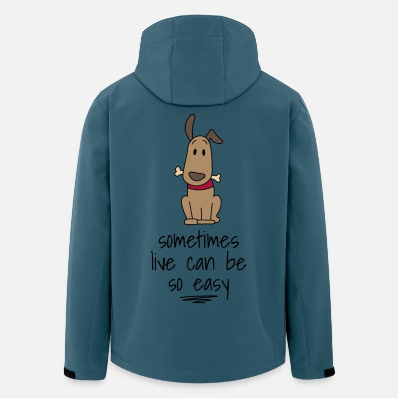 Chien - Veste softshell homme en polyester recyclé Stanley/Stella - bleu pétrole foncé