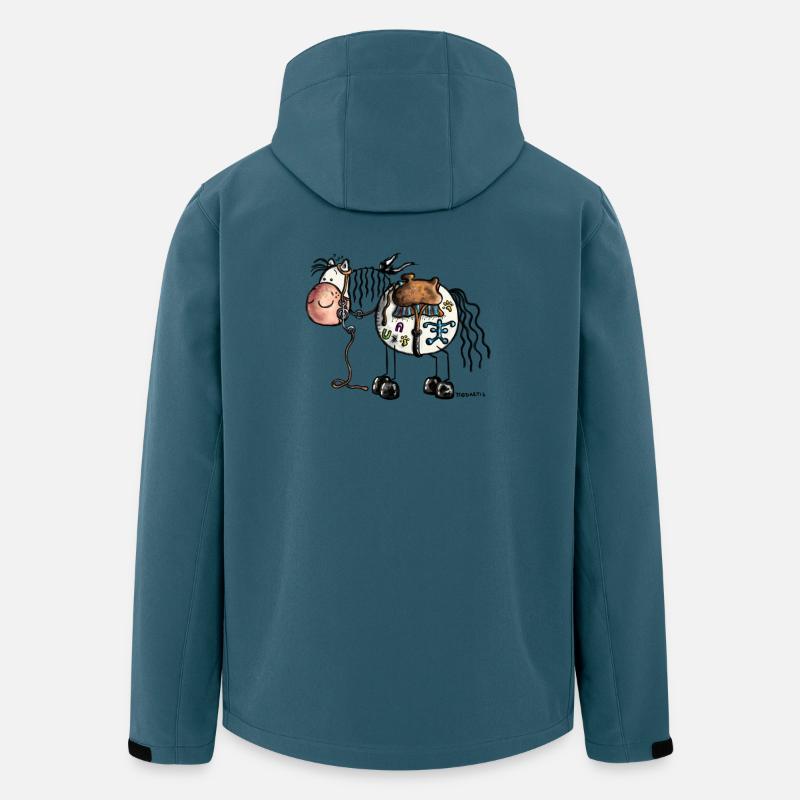 Westernpferd - Indianer Pferd - Western - Recycelte Männer Softshell-Jacke von Stanley/Stella - Dunkles Petrol