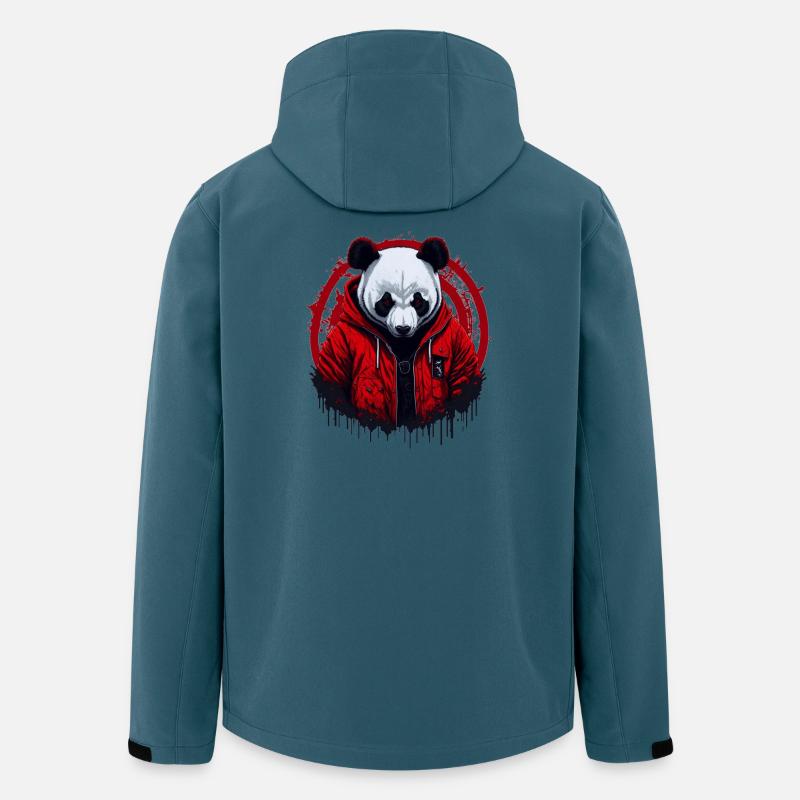 Panda Street Style - Recycelte Männer Softshell-Jacke von Stanley/Stella - Dunkles Petrol
