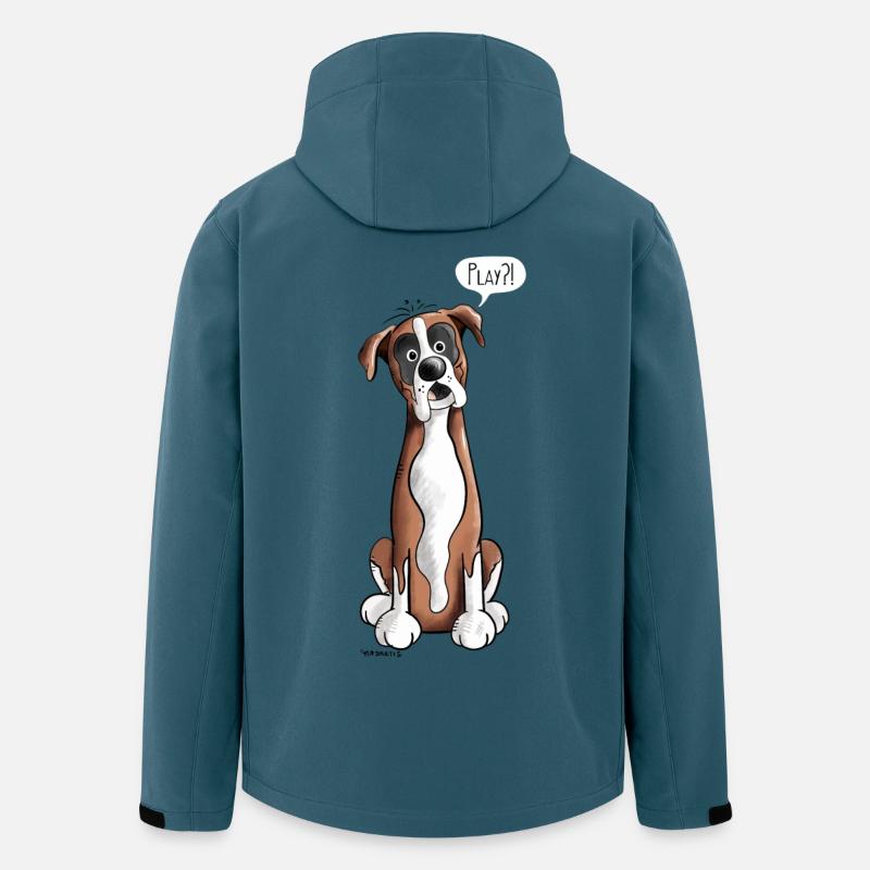 Deutscher Boxer Play - Recycelte Männer Softshell-Jacke von Stanley/Stella - Dunkles Petrol
