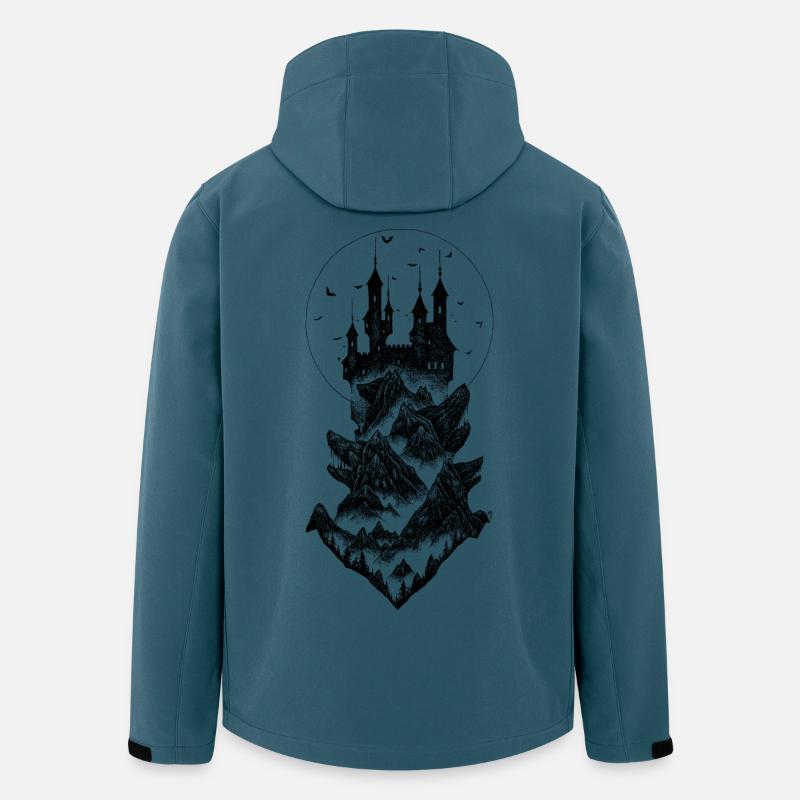 Schloss Dracula - schwarz - Recycelte Männer Softshell-Jacke von Stanley/Stella - Dunkles Petrol