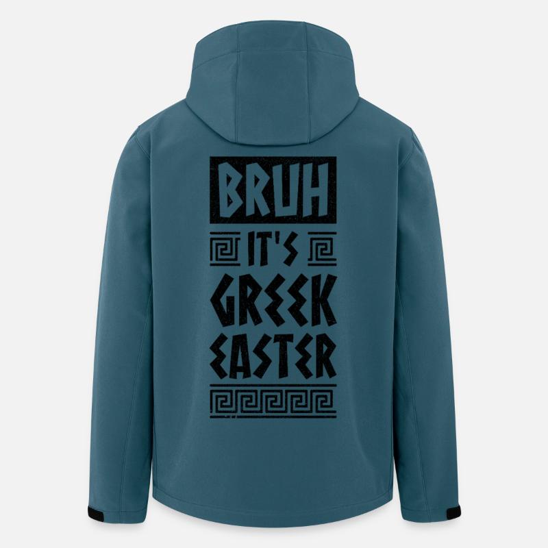 Pasqua greca Fratello È Pasqua greca Buona Pasqua - Giacca softshell uomo in poliestere riciclato di Stanley/Stella - petrolio scuro