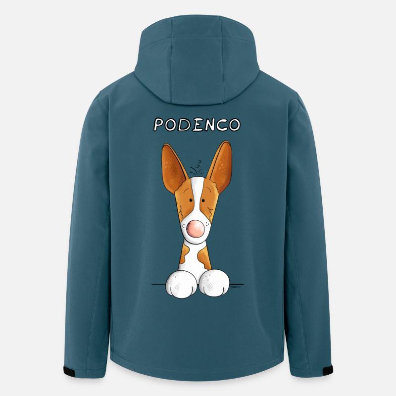 Abenteuerlustiger Podenco - Recycelte Männer Softshell-Jacke von Stanley/Stella - Dunkles Petrol