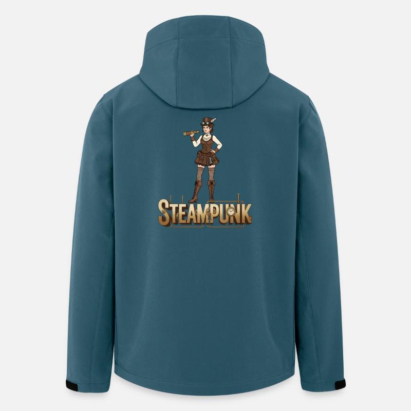 Steampunk - Recycelte Männer Softshell-Jacke von Stanley/Stella - Dunkles Petrol