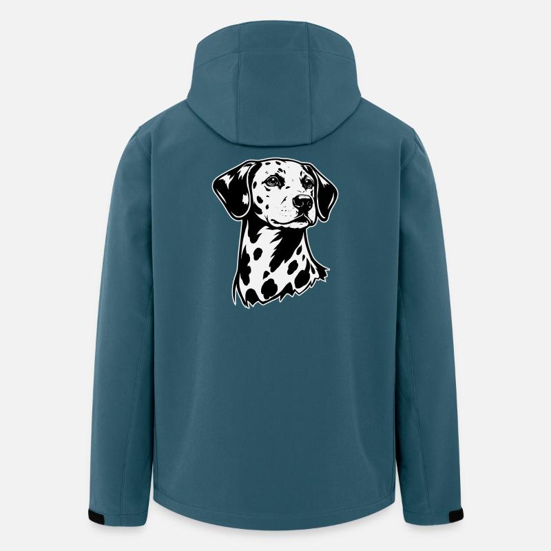 Dalmatian Portrait Black & White - Men’s Recycled Softshell Jacket by Stanley/Stella - stargazer
