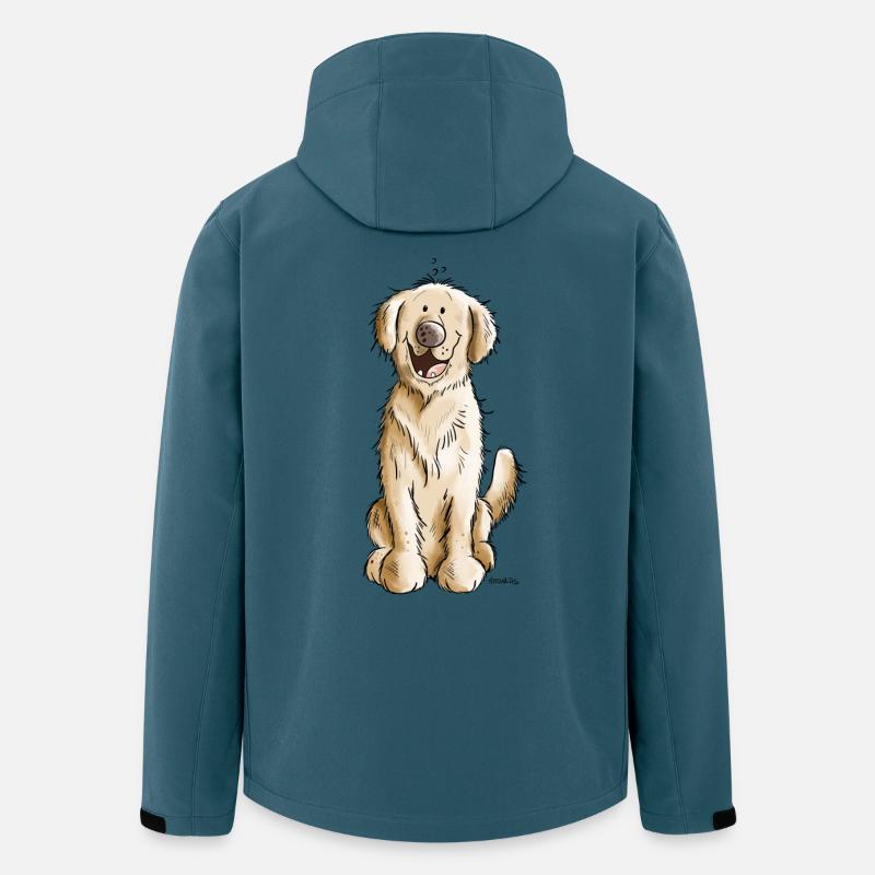 Goldiger Golden Retriever - Recycelte Männer Softshell-Jacke von Stanley/Stella - Dunkles Petrol