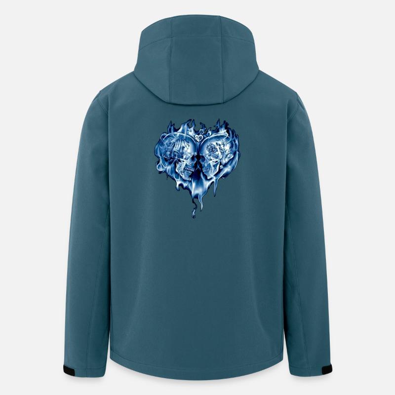 Skull Herz - Recycelte Männer Softshell-Jacke von Stanley/Stella - Dunkles Petrol