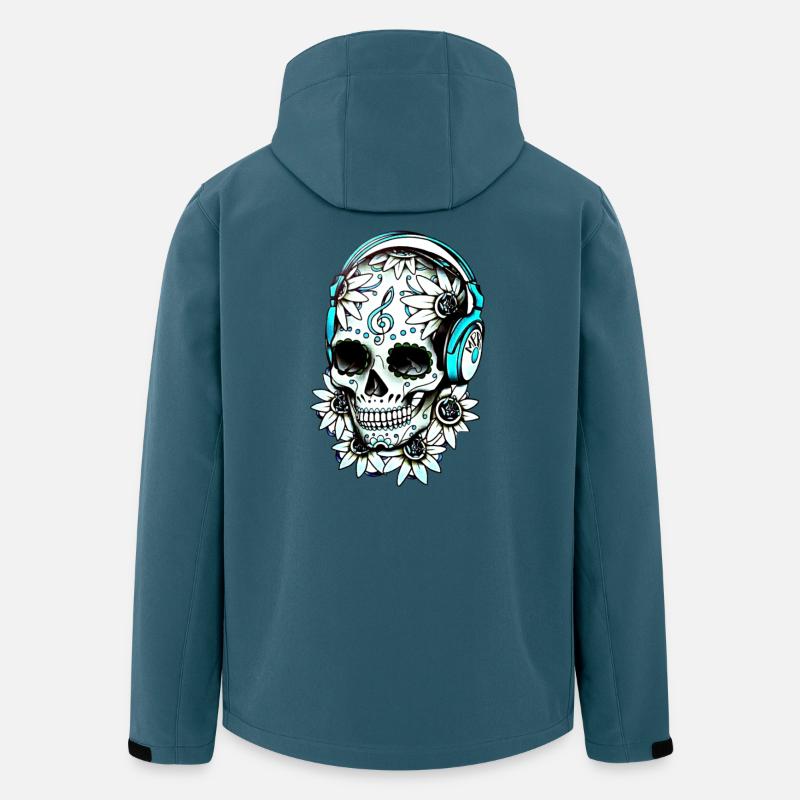Crâne De Musique - Veste softshell homme en polyester recyclé Stanley/Stella - bleu pétrole foncé