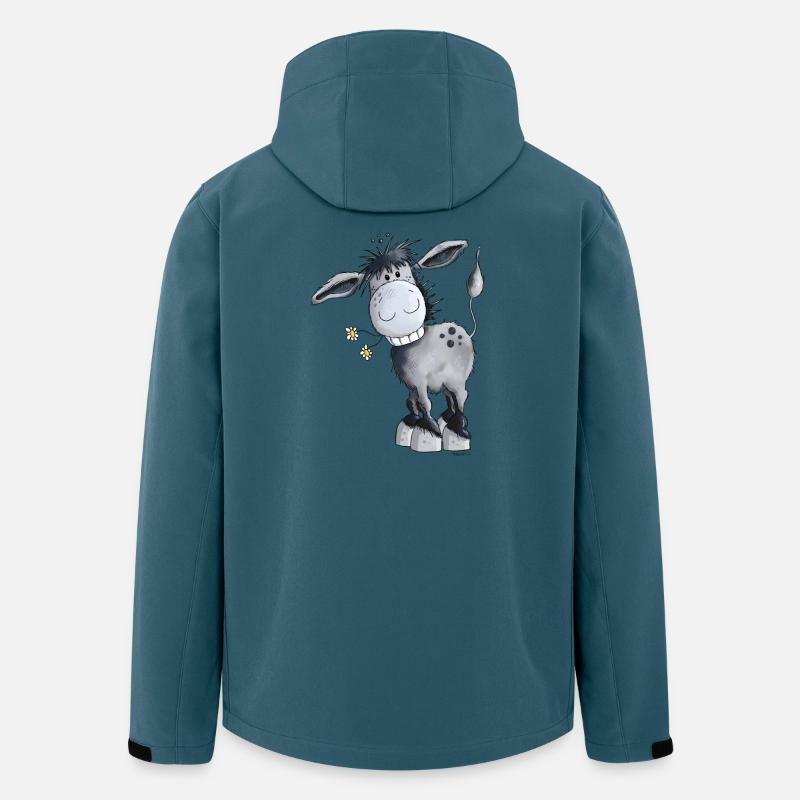 Knuffiger Esel - Recycelte Männer Softshell-Jacke von Stanley/Stella - Dunkles Petrol