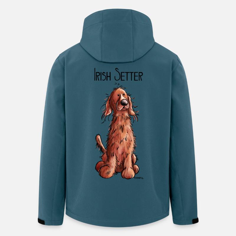 Fröhlicher Irish Setter - Recycelte Männer Softshell-Jacke von Stanley/Stella - Dunkles Petrol