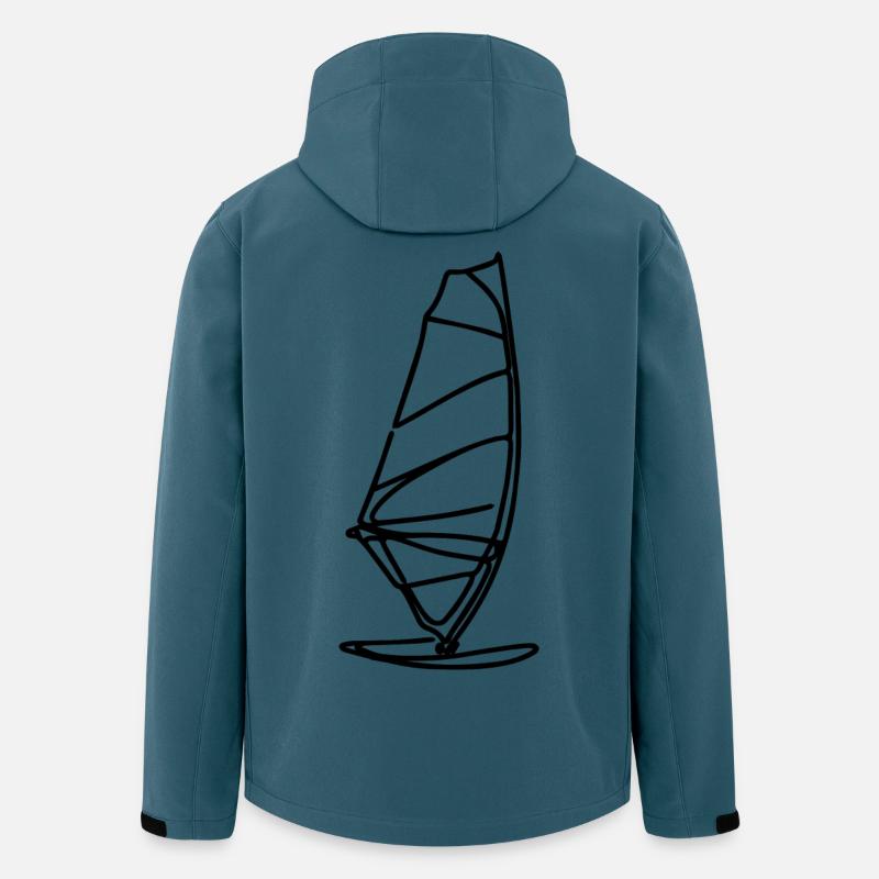 Sailing Board Drawing - Men’s Recycled Softshell Jacket by Stanley/Stella - stargazer