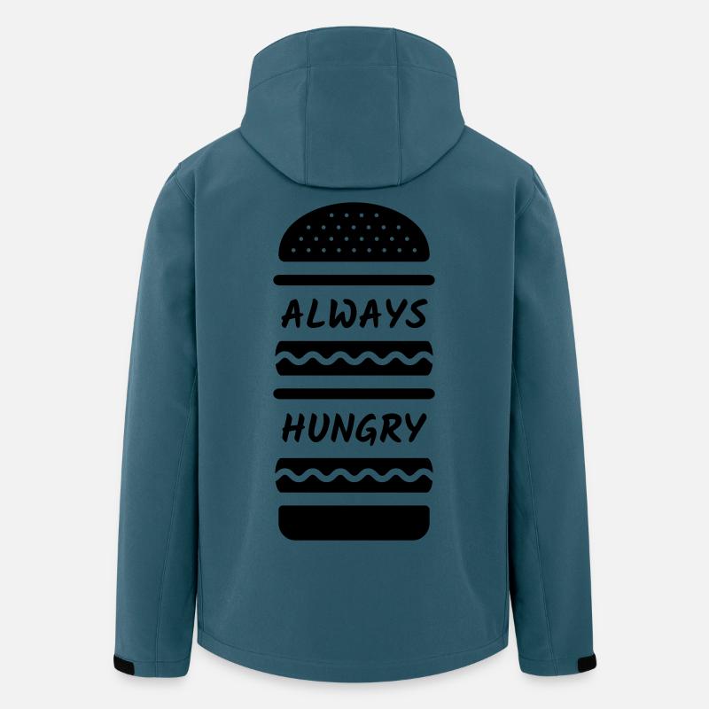 Always Hungry Burger - Recycelte Männer Softshell-Jacke von Stanley/Stella - Dunkles Petrol