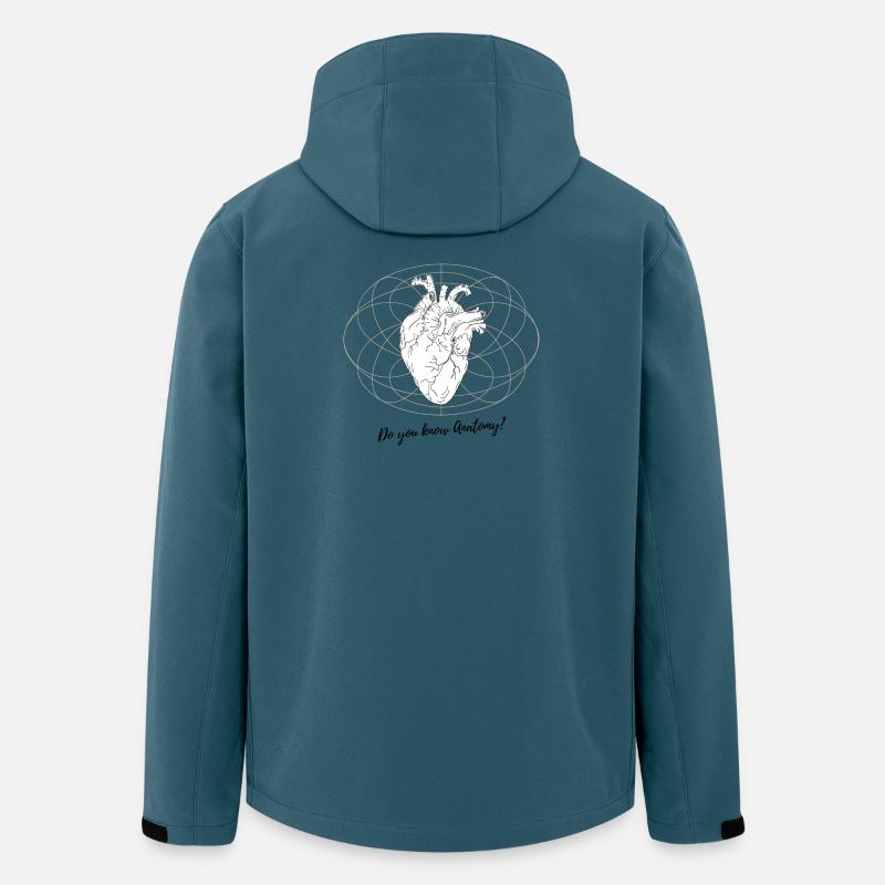 Herz trifft Geometrie - Recycelte Männer Softshell-Jacke von Stanley/Stella - Dunkles Petrol