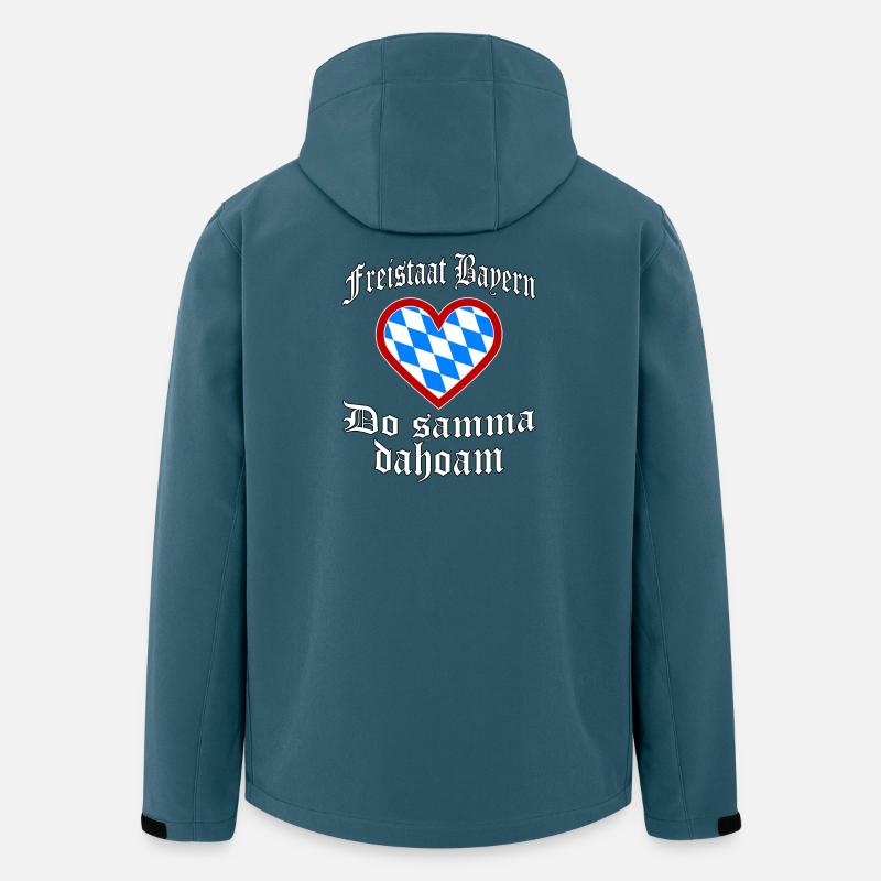 Do samma dahoam - Recycelte Männer Softshell-Jacke von Stanley/Stella - Dunkles Petrol